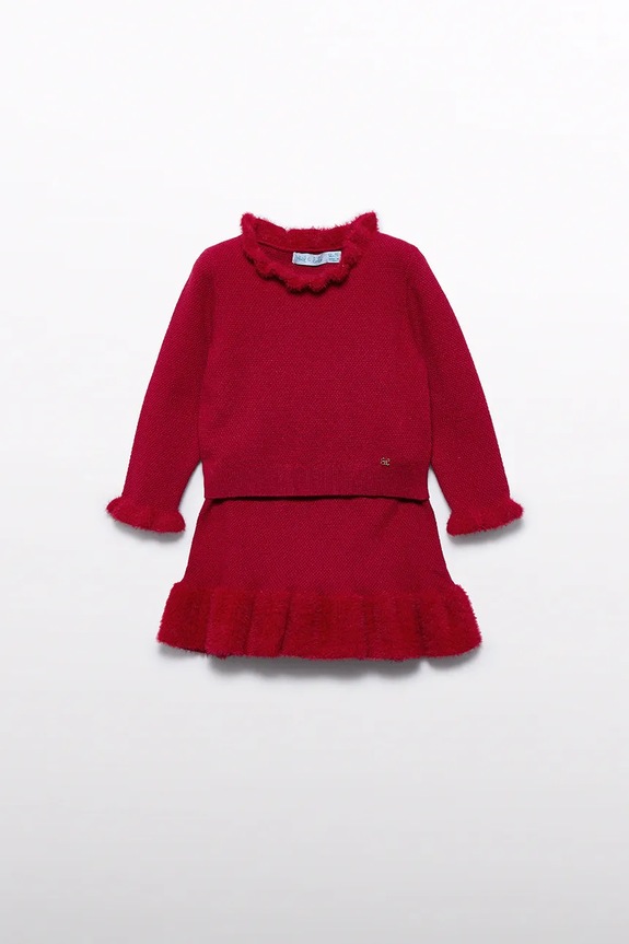 Abel&Lula compleu bebe tricotaj rosu 5513.10.Baby.9BYA