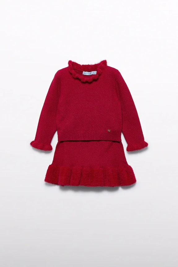 Abel&Lula compleu bebe tricotaj rosu 5513.10.Baby.9BYA