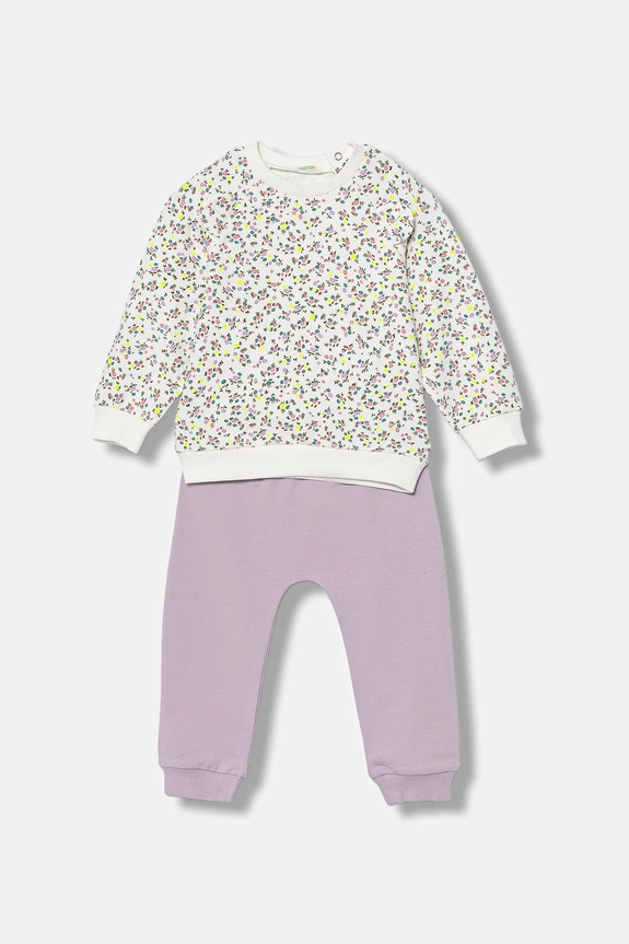 Βρεφική φόρμα United Colors of Benetton εμπριμέ μωβ 3QGXAK01B.G.W.seasonal