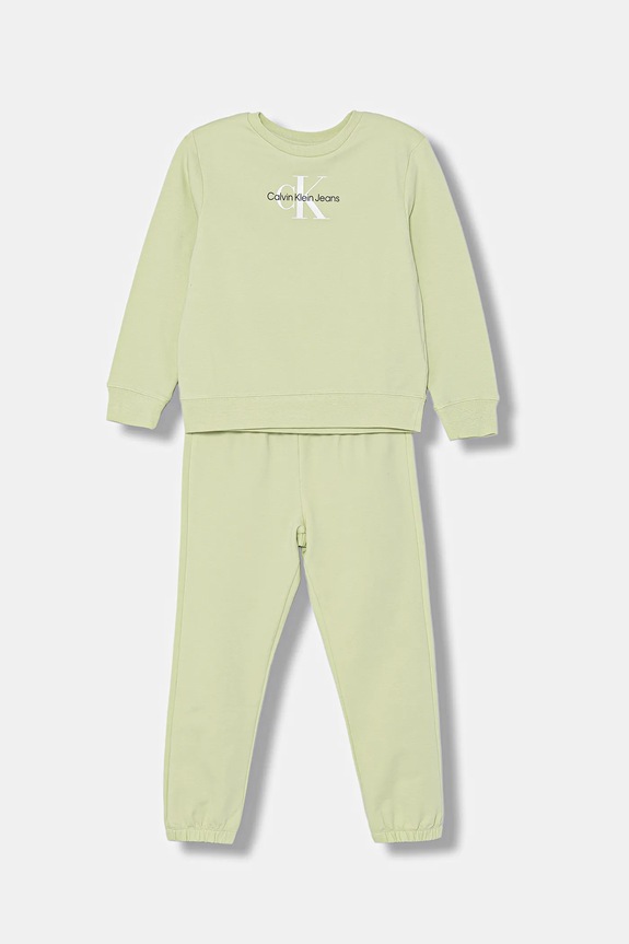 Παιδική φόρμα Calvin Klein Jeans στάμπα πράσινο IN0IN00017.9BYA