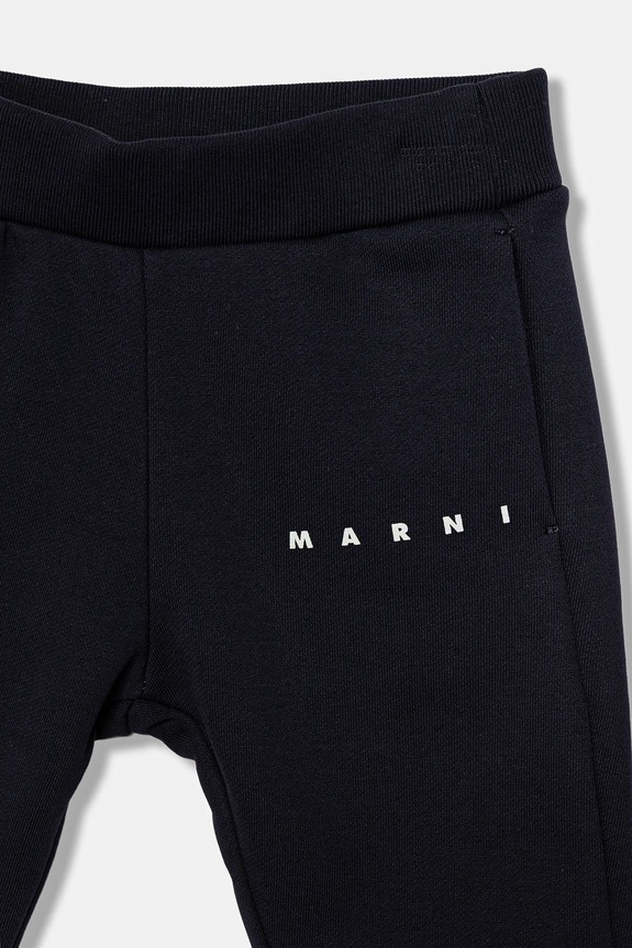 Otroška bombažna trenirka Marni MS1B-SET OVERALLS 2-pack mornarsko modra M01607