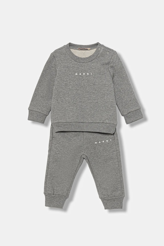 Marni baba pamut tréningruha MS1B-SET OVERALLS 2 db dzsörzé szürke M01607