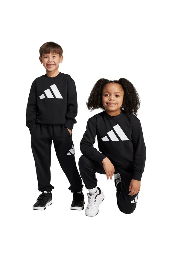 Детский спортивный костюм adidas трикотаж чёрный JW2438