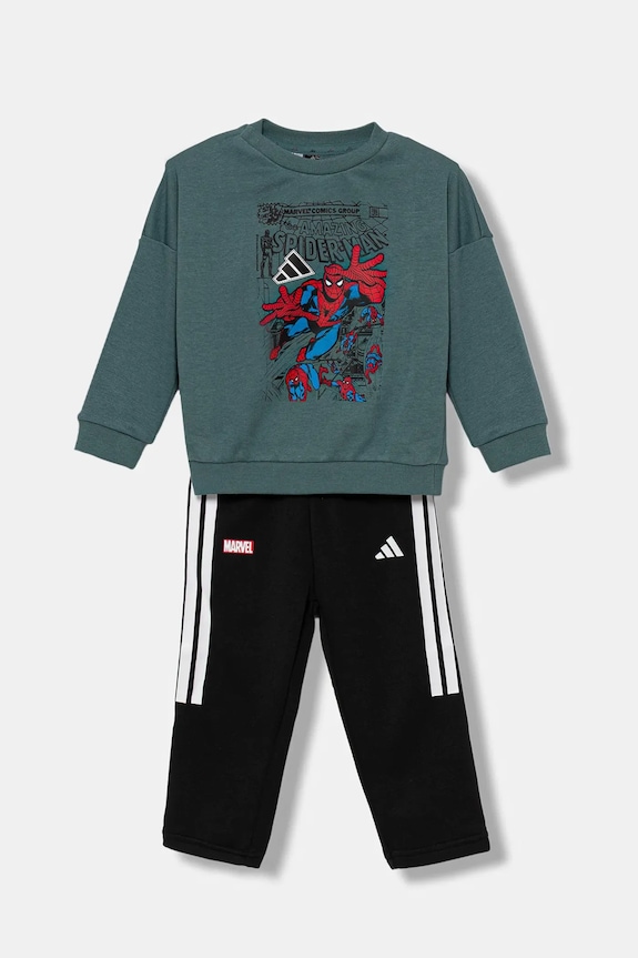 Παιδική φόρμα adidas Marvel πλεκτό ύφασμα τιρκουάζ JL9179