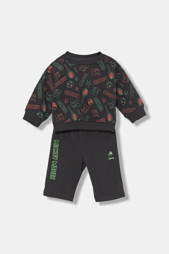 Detská tepláková súprava adidas potlač čierna JM0816