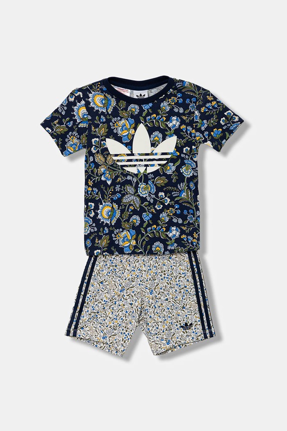 adidas Originals komplet bawełniany dziecięcy nadruk granatowy JY3017