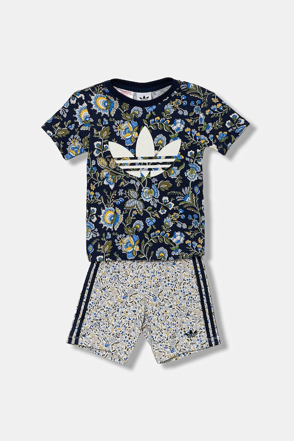 adidas Originals komplet bawełniany dziecięcy nadruk granatowy JY3017