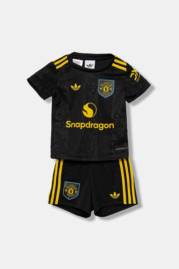 Sada pre bábätká adidas Performance Manchester United potlač čierna KD4231