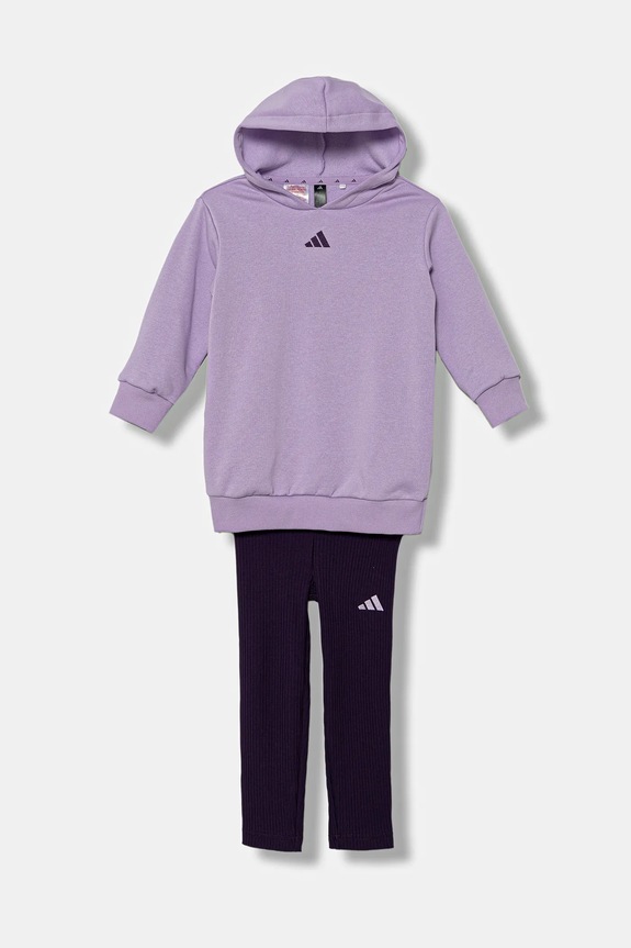 Detská tepláková súprava adidas s elastanom fialová JX0202
