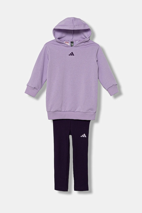 Detská tepláková súprava adidas s elastanom fialová JX0202