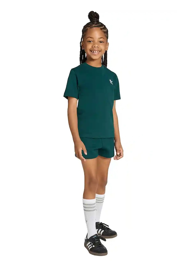 adidas Originals set de bumbac pentru copii bumbac verde JY4875