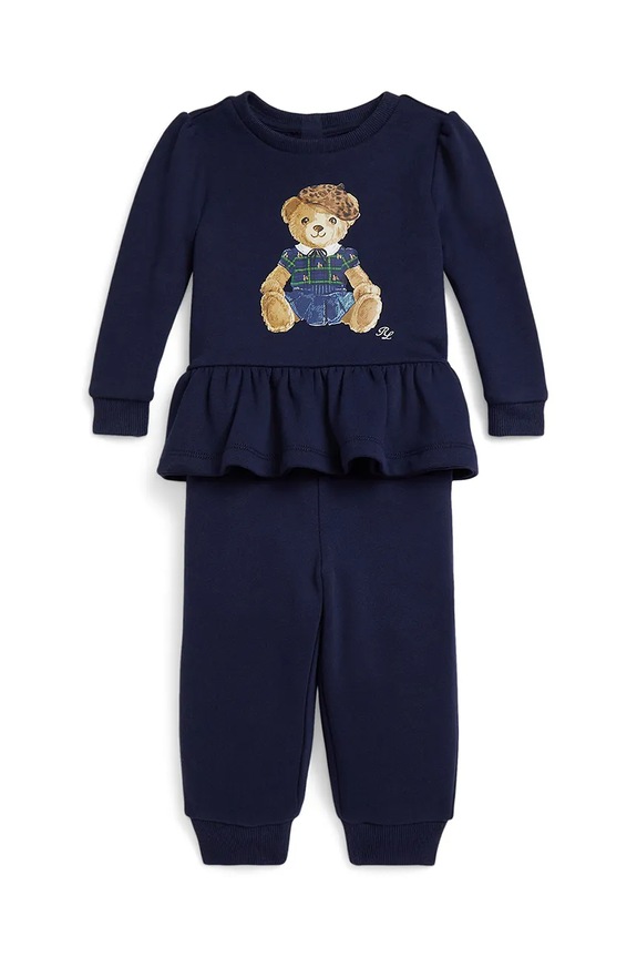 Polo Ralph Lauren komplet dresowy dziecięcy dzianina granatowy 310978918001