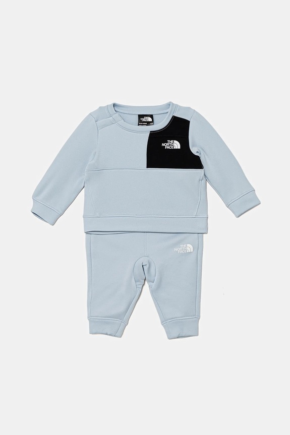 The North Face dres niemowlęcy BABY TNF PERFORMANCE FLEECE SET wzorzyste niebieski NF0A8CV1BPO1
