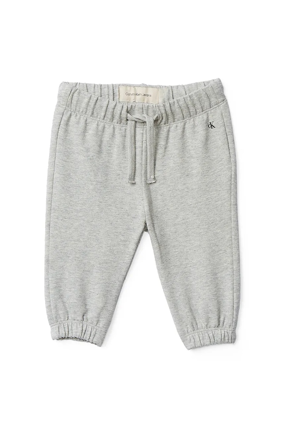 Calvin Klein Jeans spodnie dresowe dziecięce z elastanem szary IN0IN00330.9BYA