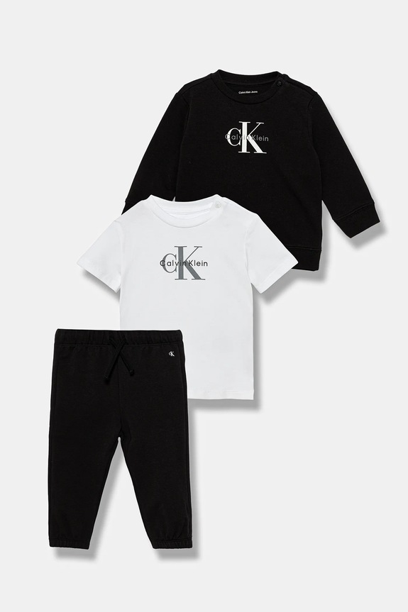 Sada pre bábätká Calvin Klein Jeans pletenina čierna IN0IN00336.9BYA