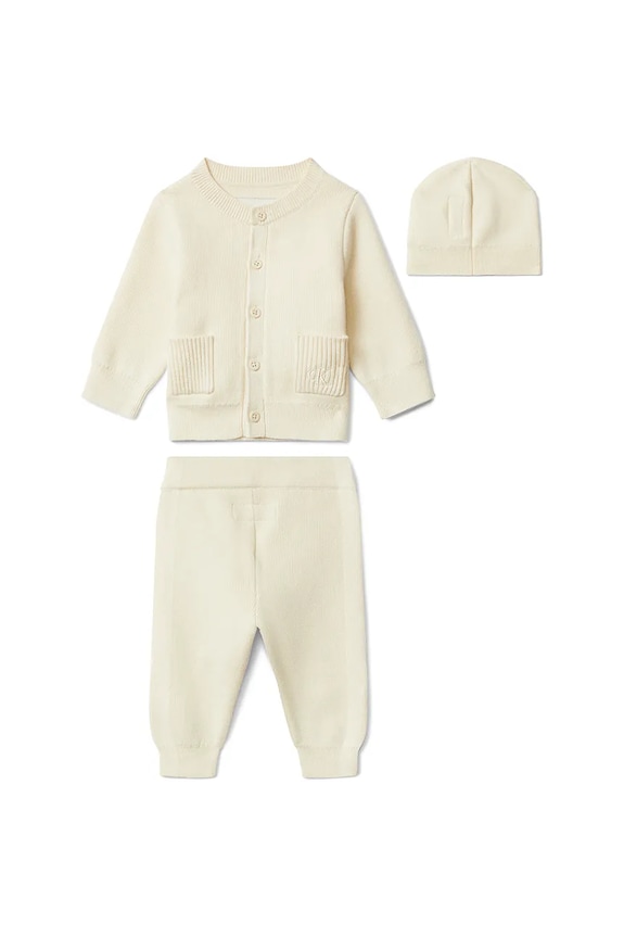 Komplet za bebe s pamukom Calvin Klein Jeans 3-pack IN0IN00352.9BYA bež AW25