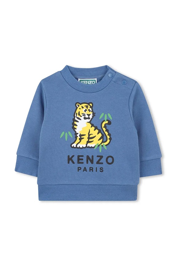 Chłopiec Kenzo Kids dres bawełniany dziecięcy K61502.86.102 niebieski