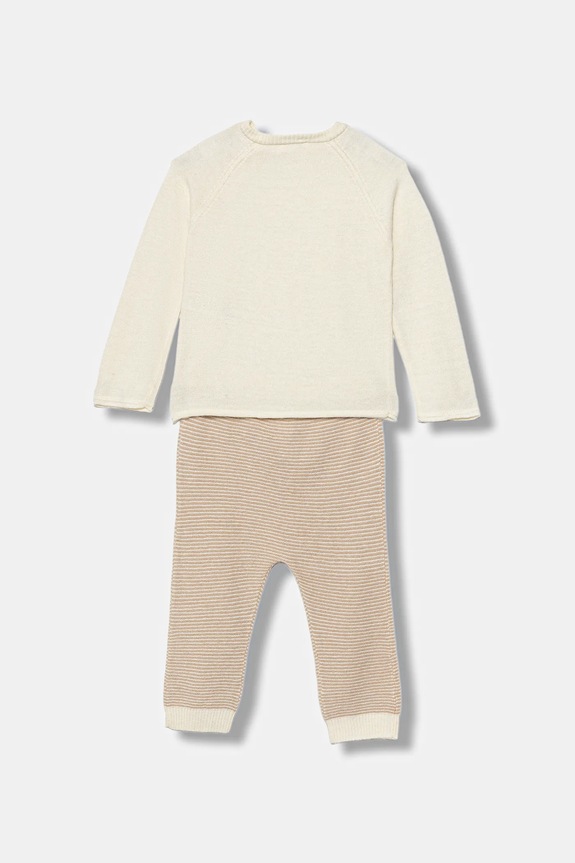 Σετ με προσθήκη μαλλιού για βρέφη United Colors of Benetton 2-pack 106WB101G.W.seasonal μπεζ AW25