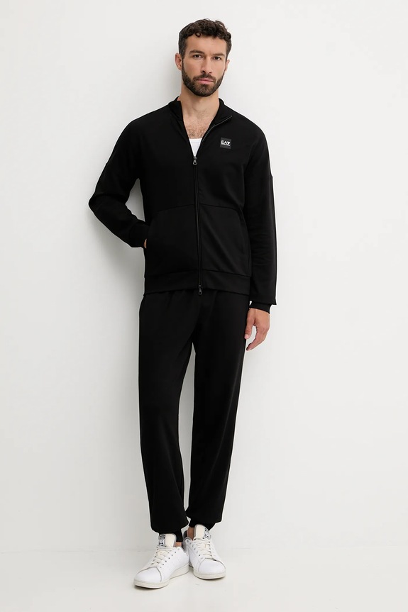 EA7 Emporio Armani trening din bumbac uni negru AF13512.7M000907