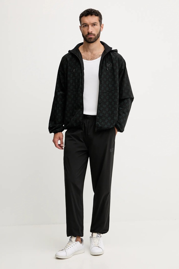 Спортивный костюм EA7 Emporio Armani узор чёрный AF16072.7M000644