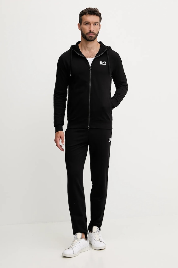 EA7 Emporio Armani dres bawełniany nadruk czarny PJVRZ.8NPV62