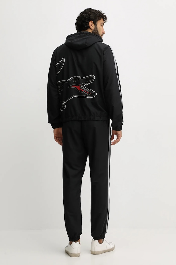 Lacoste tuta da ginnastica tessuto nero WH7402