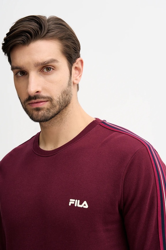 Бавовняний спортивний костюм Fila FPW1230 бордо