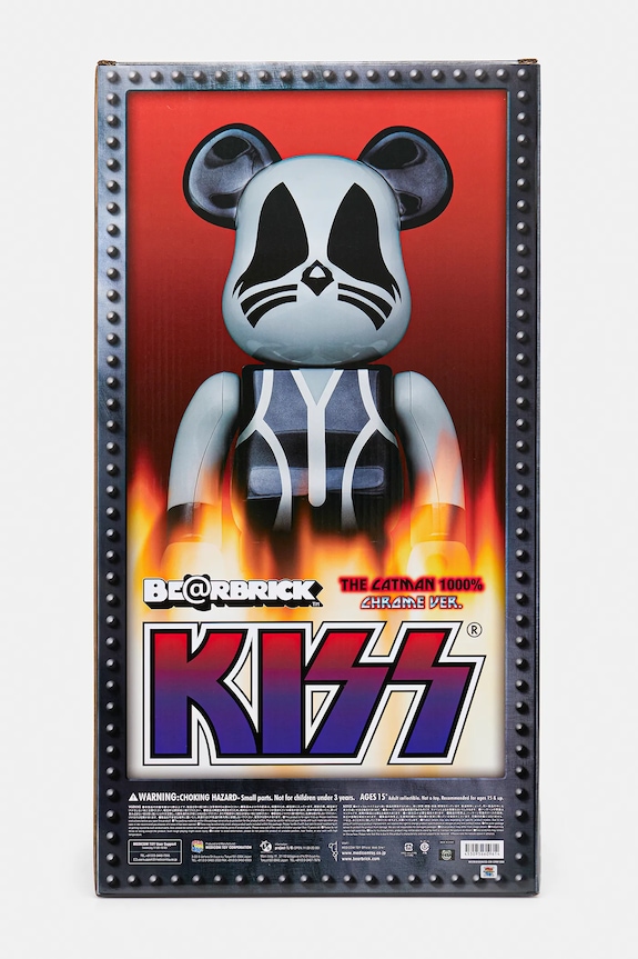 Obývacia izba a spálňa Dekoračná figúrka Medicom Toy Be@rbrick KISS Catman Chrome Ver. 1000% KISS.Catman.1000 sivá
