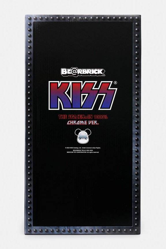 Medicom Toy figurina decorativa Be@rbrick KISS Space Man Chrome Ver. 1000% grigio KISS.SPACE.MAN.1000