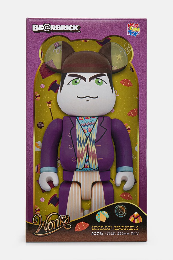 Medicom Toy figurka dekoracyjna Be@rbrick Willy Wonka 400% fioletowy Willy.Wonka.400