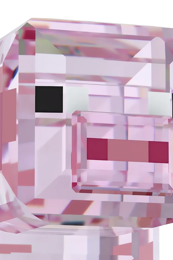 Swarovski figurină decorativă MINECRAFT roz 5701273