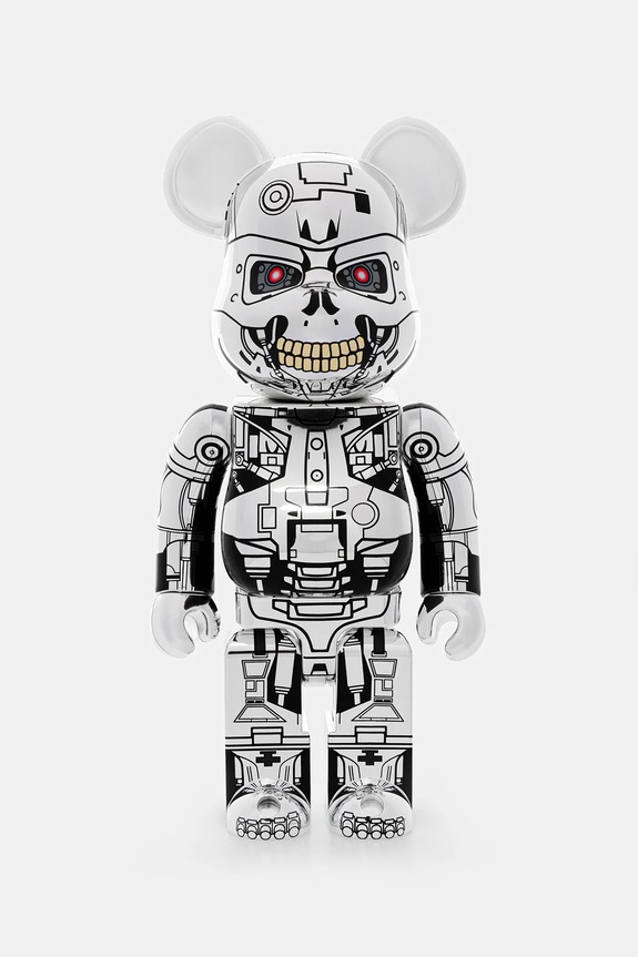 Dekoračná figúrka Medicom Toy Be@rbrick Endoskeleton (T2 Ver.) 400% strieborná ENDOSKELETON.T2Ver