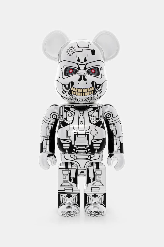 Dekoračná figúrka Medicom Toy Be@rbrick Endoskeleton (T2 Ver.) 400% strieborná ENDOSKELETON.T2Ver