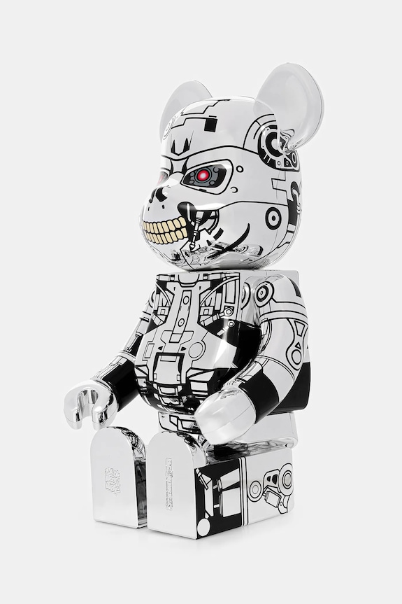 Obývacia izba a spálňa Dekoračná figúrka Medicom Toy Be@rbrick Endoskeleton (T2 Ver.) 400% ENDOSKELETON.T2Ver strieborná