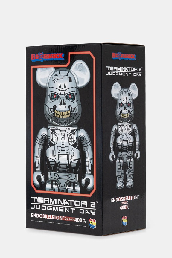 Dekoračná figúrka Medicom Toy Be@rbrick Endoskeleton (T2 Ver.) 400% strieborná ENDOSKELETON.T2Ver
