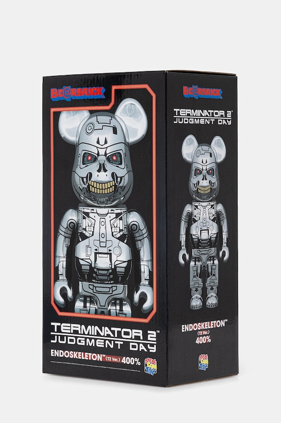 Dekoračná figúrka Medicom Toy Be@rbrick Endoskeleton (T2 Ver.) 400% strieborná ENDOSKELETON.T2Ver