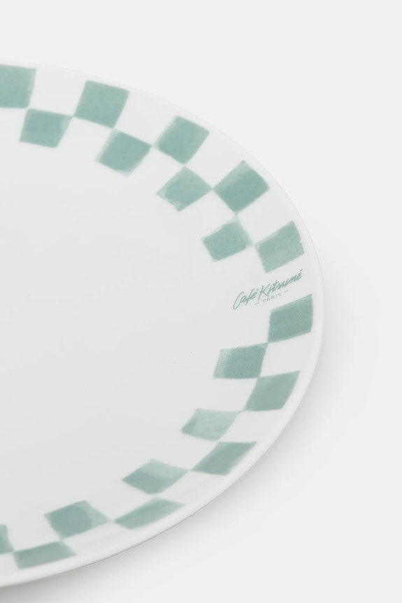 Talíř Café Kitsuné Checkerboard Porcelain Desert Plate PU08102O0010 bílá AW25
