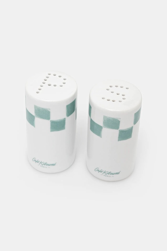 Перечница и солонка Café Kitsuné Checkerboard Porcelain Salt And Pepper белый PU08106O0010