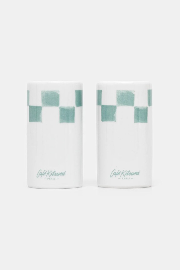 Перечница и солонка Café Kitsuné Checkerboard Porcelain Salt And Pepper PU08106O0010 белый AW25