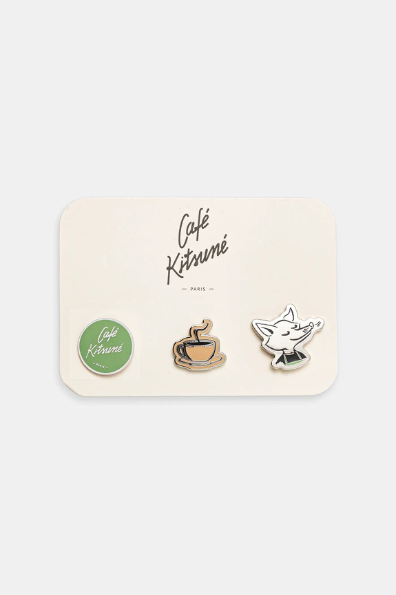 Значки Café Kitsuné Set of 3 pins 3-pack барвистий CKMU06801AM1002