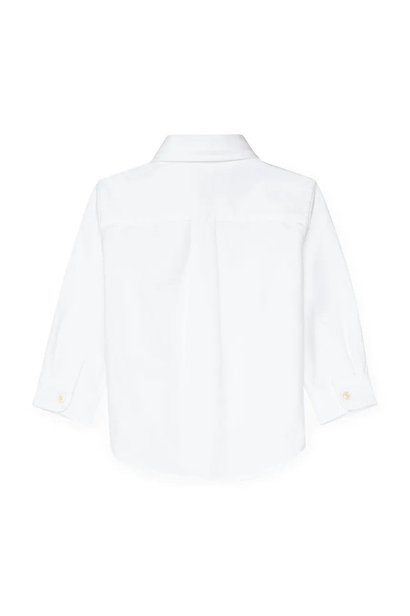 Polo Ralph Lauren camicia di cotone per neonato 320677133001 bianco SS26