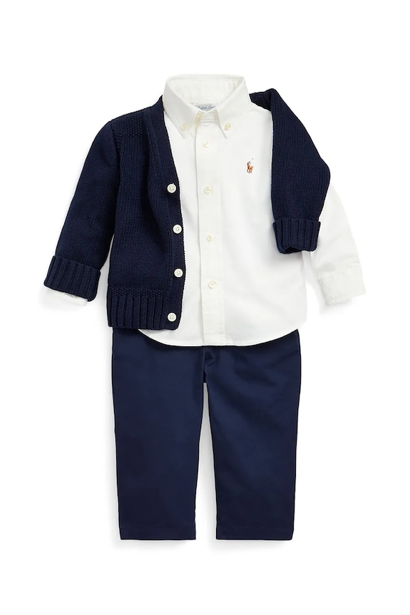 BIMBO Polo Ralph Lauren camicia di cotone per neonato 320677133001 bianco