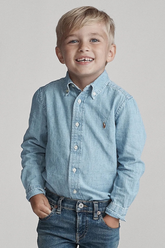 Polo Ralph Lauren koszula bawełna niebieski 322703283001