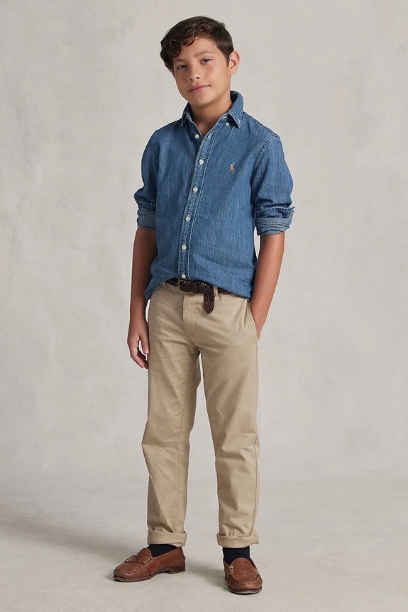 Košeľa Polo Ralph Lauren modrá 323713843001