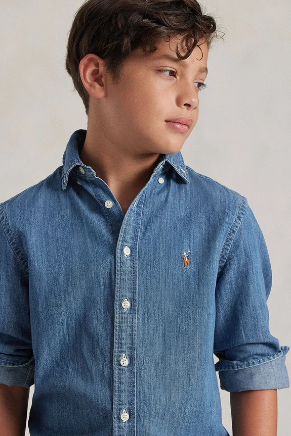 Košeľa Polo Ralph Lauren 323713843001 modrá