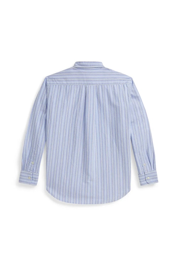 Polo Ralph Lauren camicia di cotone per bambini 323981020001 blu AW25