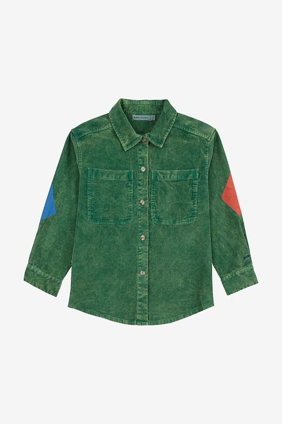 Detská košeľa Bobo Choses Bobo Joker 225AC056 zelená AW25
