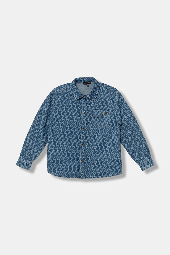 Emporio Armani koszula jeansowa dziecięca EB000780.AF19479 niebieski AW25