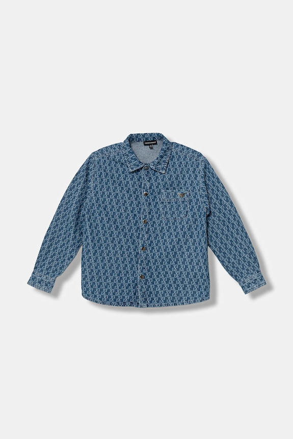 Emporio Armani koszula jeansowa dziecięca EB000780.AF19479 niebieski AW25