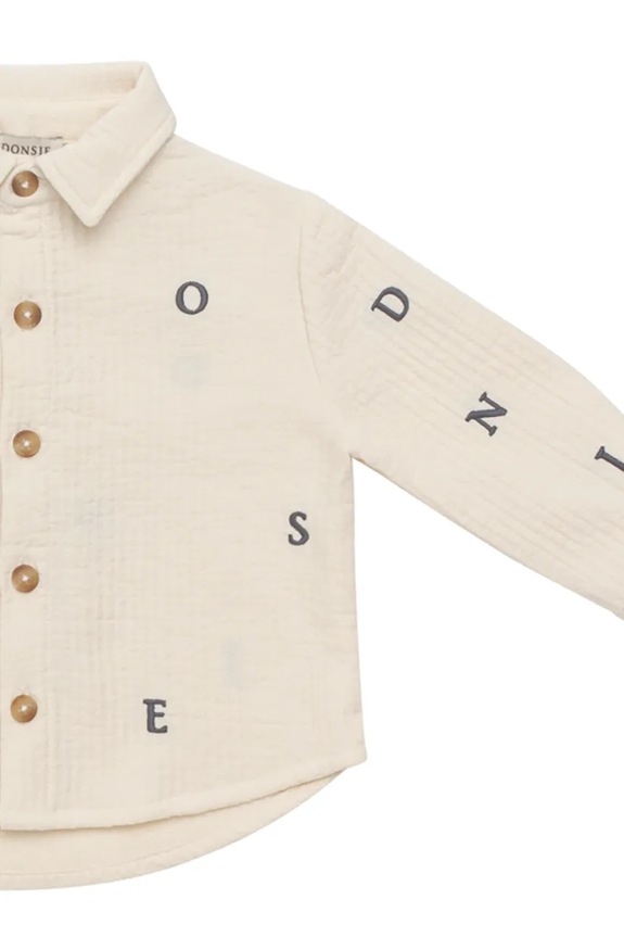 Παιδικό βαμβακερό πουκάμισο Donsje Chee Shirt λευκό 4107800